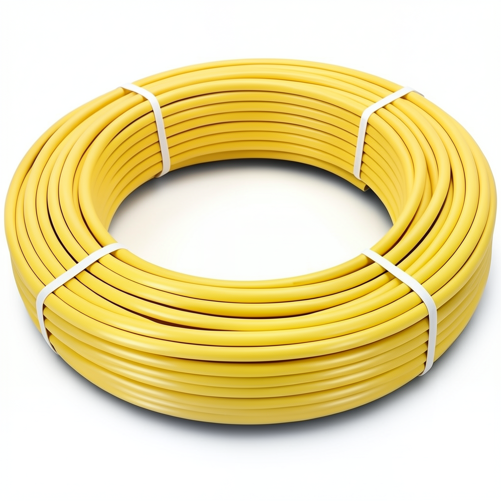 أنابيب HDPE PE 100 ضغط 10 بار قطر 32 مم سمك 3 مم لون أصفر