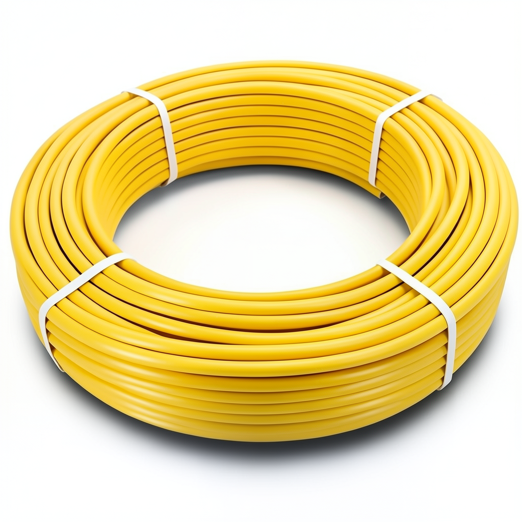 أنابيب HDPE PE 100 ضغط 10 بار قطر 40 مم سمك 3.7 مم لون أصفر