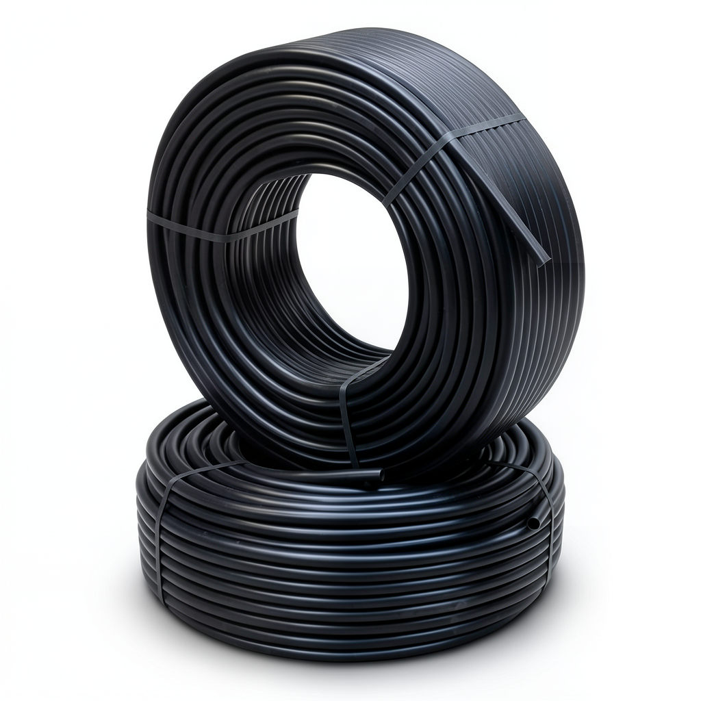 أنابيب HDPE PE 80 ضغط 8 بار قطر خارجي 32 مم سمك 3 مم لون أسود