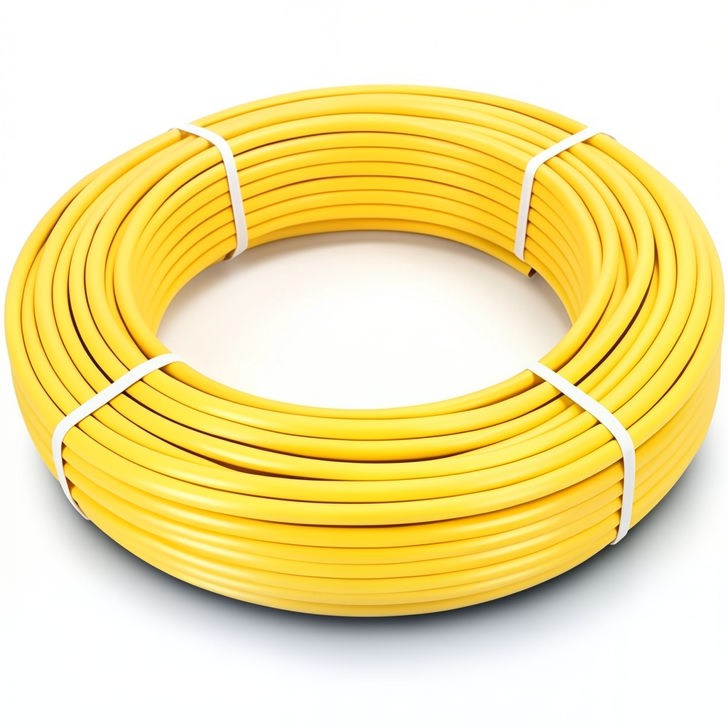 أنابيب HDPE PE 80 ضغط 8 بار قطر خارجي 40 مم سمك 3.7 مم لون أصفر