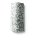 Leaf Patterned Wallpaper 15.6m x 106cm, Faint & Dark Gray with Light Green