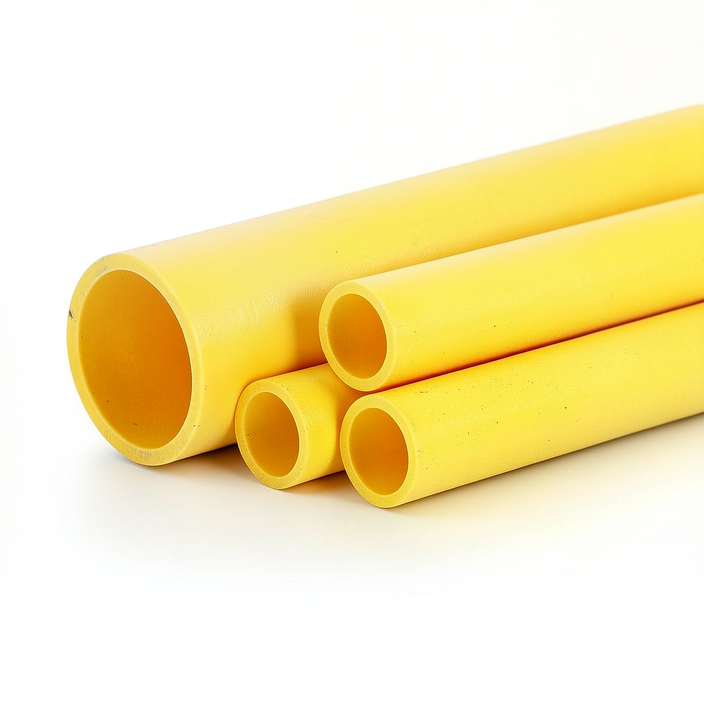 أنابيب HDPE PE 100 ضغط 10 بار قطر خارجي 400 مم سمك 36.4 مم لون أصفر