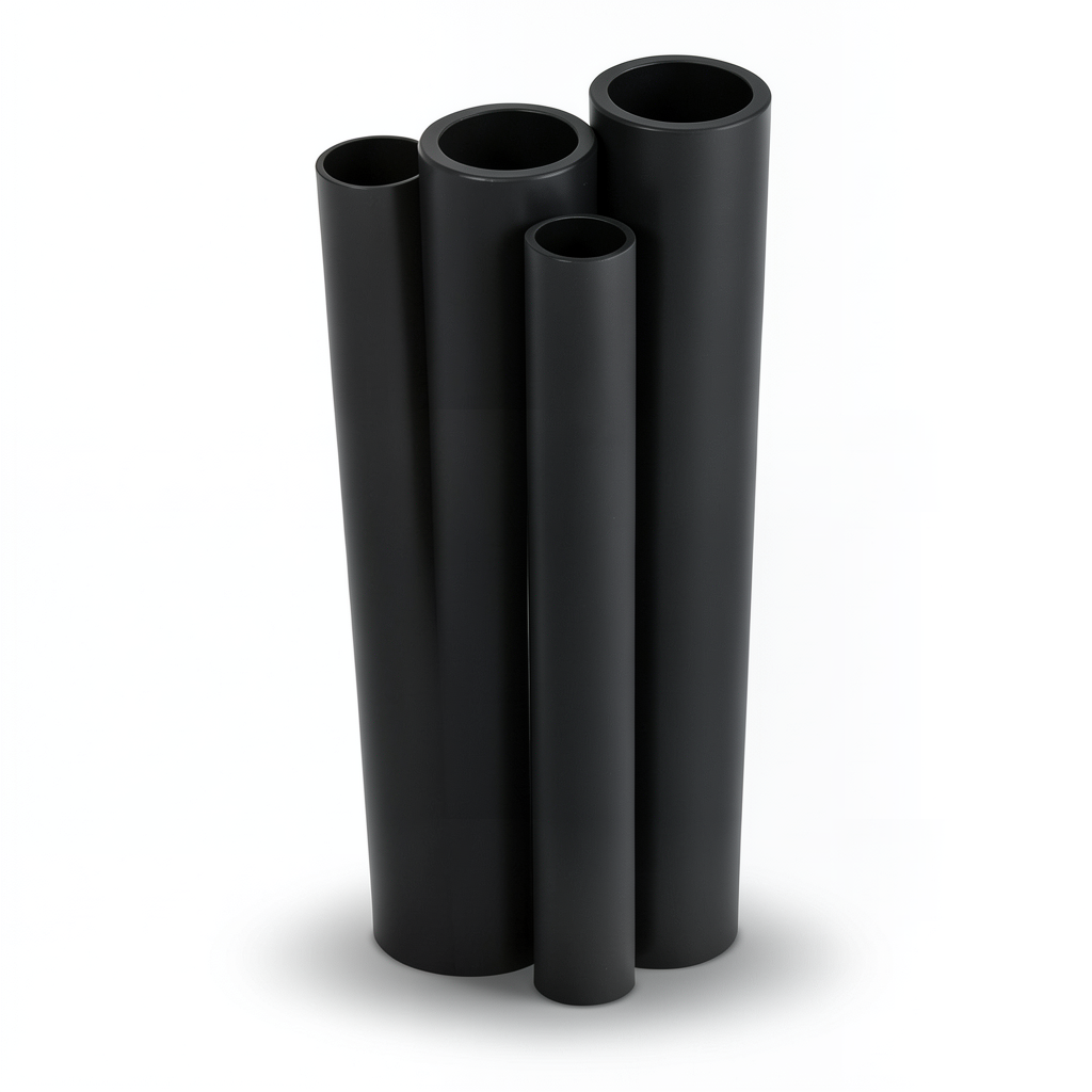 HDPE Pipes PE 100 Pressure 10 Bar Outside Diameter 355 mm Thickness 32.3 mm Black
