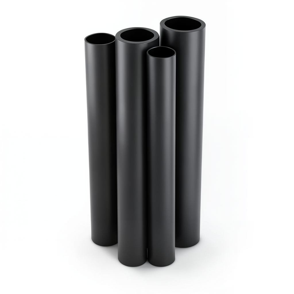 HDPE Pipes PE 80 Pressure 8 Bar 400 mm Diameter 36.4 mm Thickness Black