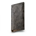 Leaf Patterned Wallpaper 15.6m x 106cm Dark Brown with Earthy Brown