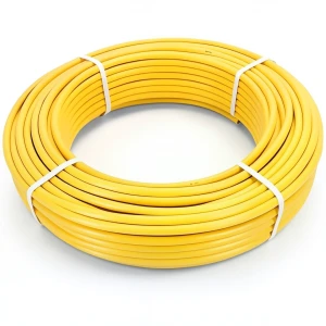 أنابيب HDPE PE 100 ضغط 10 بار قطر خارجي 50 مم سمك 4.6 مم لون أصفر