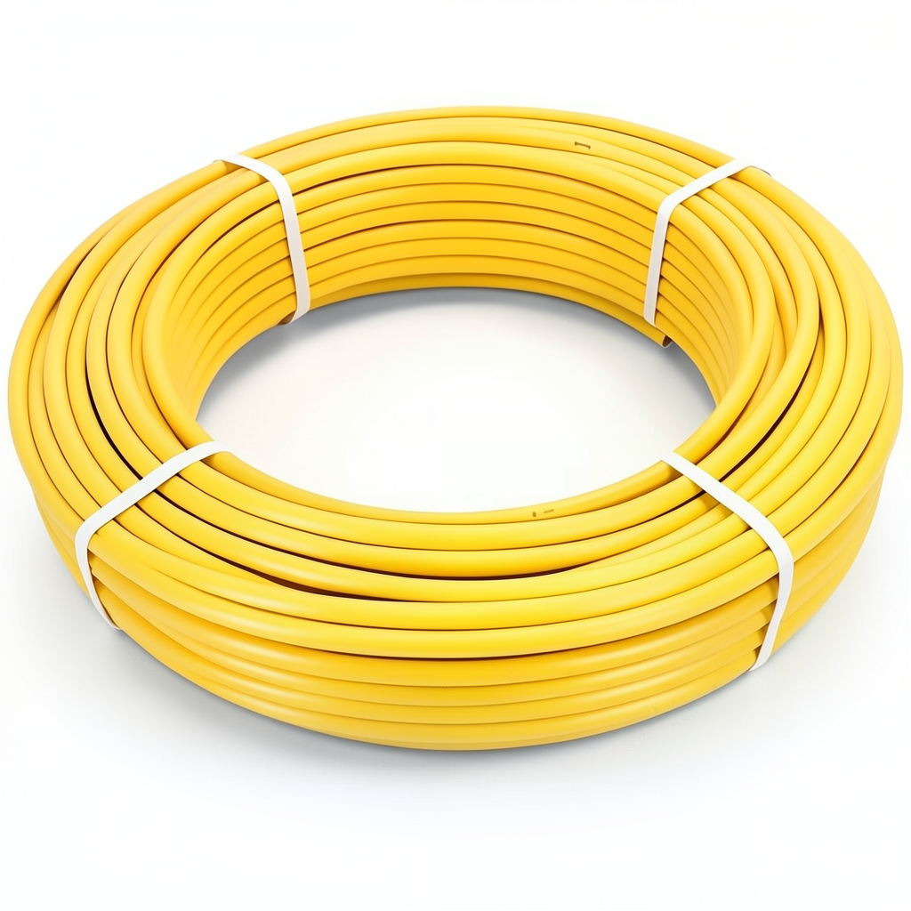 أنابيب HDPE PE 100 ضغط 10 بار قطر خارجي 50 مم سمك 4.6 مم لون أصفر