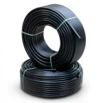 أنابيب HDPE PE 100 ضغط 6 بار قطر خارجي 63 مم سمك 2.5 مم لون أسود