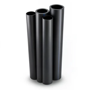 مواسير HDPE PE 100 ضغط 10 بار قطر خارجي 355 مم سمك 32.3 مم لون أسود