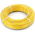 أنابيب HDPE PE 80 ضغط 8 بار قطر خارجي 50 مم سمك 4.6 مم لون أصفر