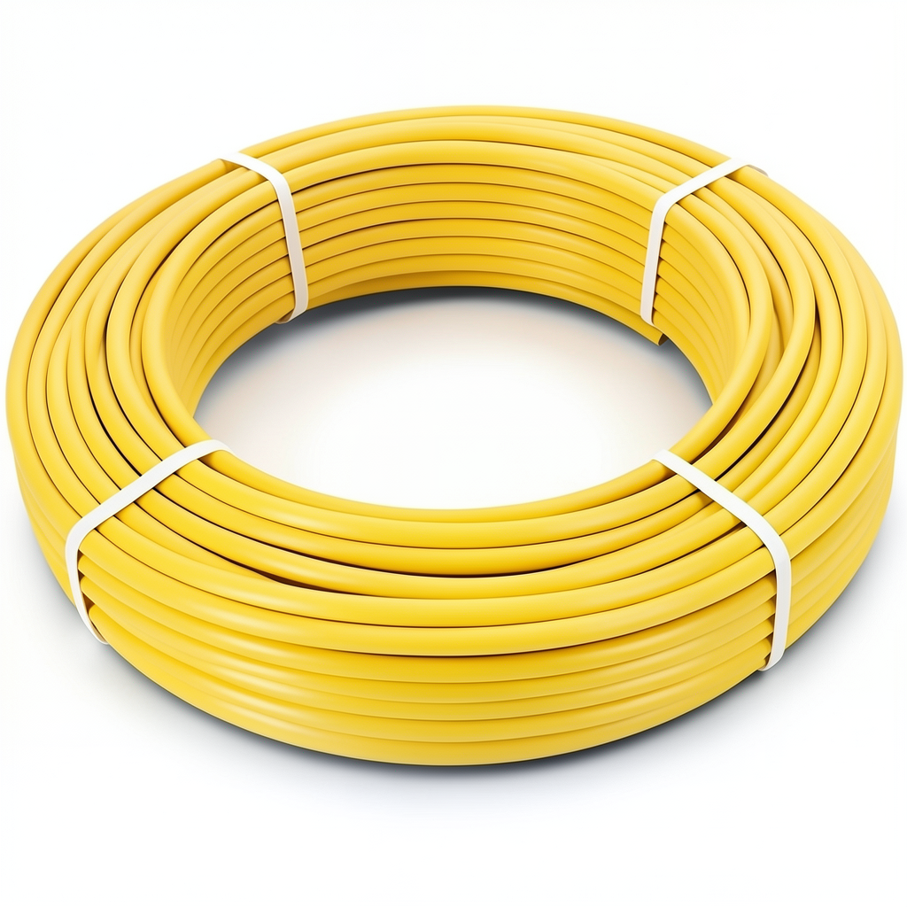 أنابيب HDPE PE 80 ضغط 8 بار قطر خارجي 50 مم سمك 4.6 مم لون أصفر