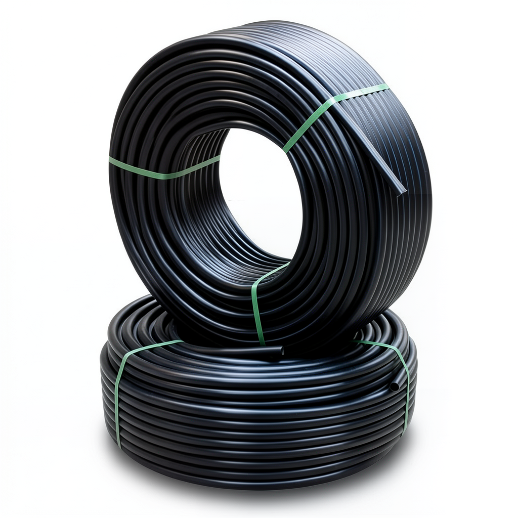 أنابيب HDPE PE 100 ضغط 6 بار قطر خارجي 90 مم سمك 3.5 مم لون أسود