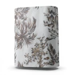 Leaf Patterned Wallpaper 15.6m x 106cm Dark & Pale Brown Light Gray