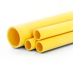 مواسير HDPE PE 80 ضغط 8 بار قطر 355 مم سمك 32.3 مم لون أصفر