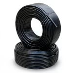 أنابيب HDPE PE 100 ضغط 6 بار قطر 125 مم سمك 4.8 مم لون أسود
