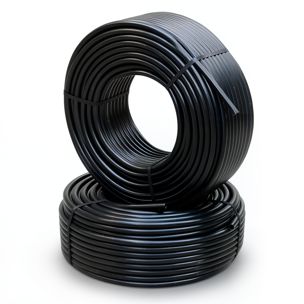 أنابيب HDPE PE 100 ضغط 6 بار قطر 125 مم سمك 4.8 مم لون أسود