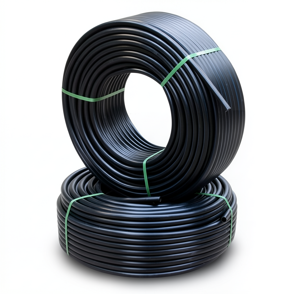أنابيب HDPE PE 80 ضغط 8 بار قطر خارجي 50 مم سمك 4.6 مم لون اسود