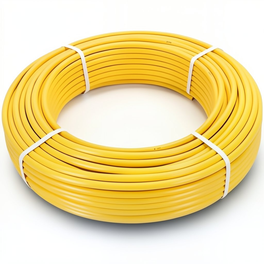 أنابيب HDPE PE 80 ضغط 8 بار قطر خارجي 50 مم سمك 4.6 مم لون أصفر