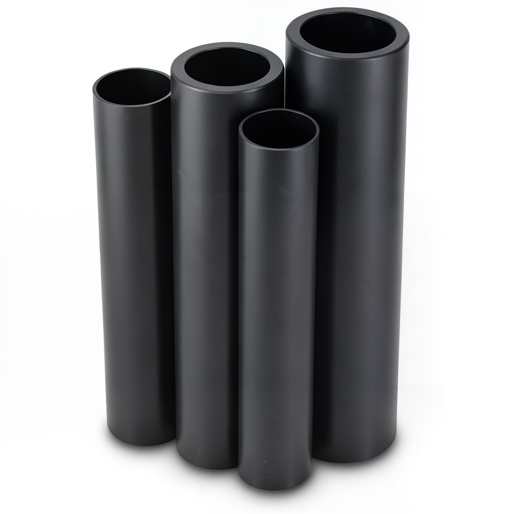 HDPE Pipes PE 100 Pressure 6 Bar Outer Diameter 180 mm Thickness 6.9 mm Black