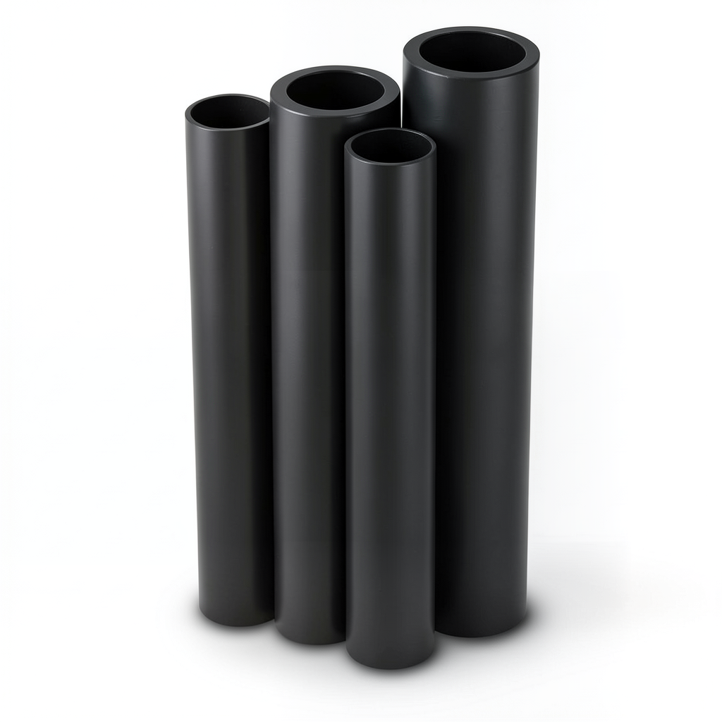 HDPE Pipes PE 100 Pressure 6 Bar Outer Diameter 225 mm Thickness 8.6 mm Black