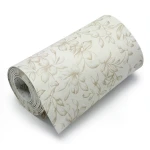 Floral Wallpaper Vinyl Cover 15.6m x 106cm Beige