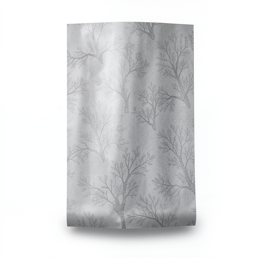 Tree-Patterned Wallpaper Vinyl Cover 15.6m x 106cm Gray