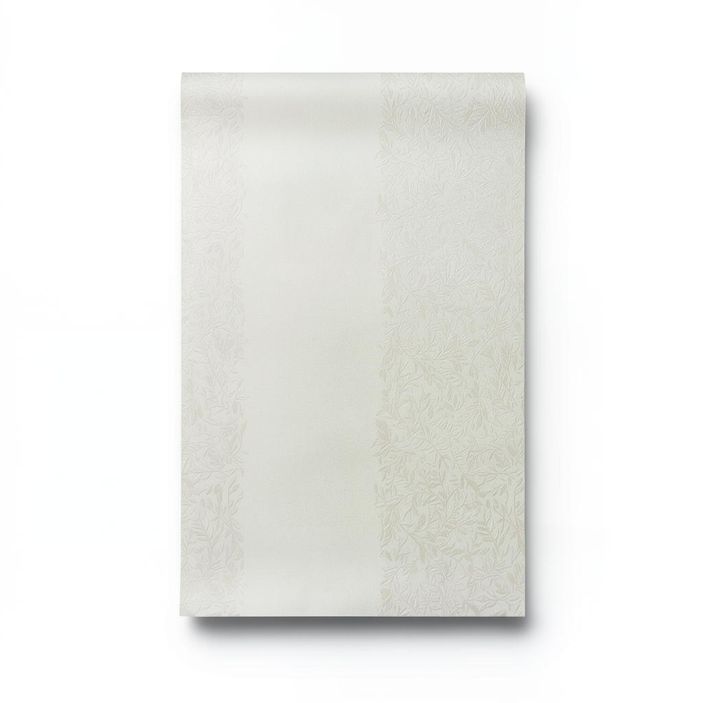 Wallpaper Tree-Patterned Design 15.6m×106cm Beige with Faint Grey
