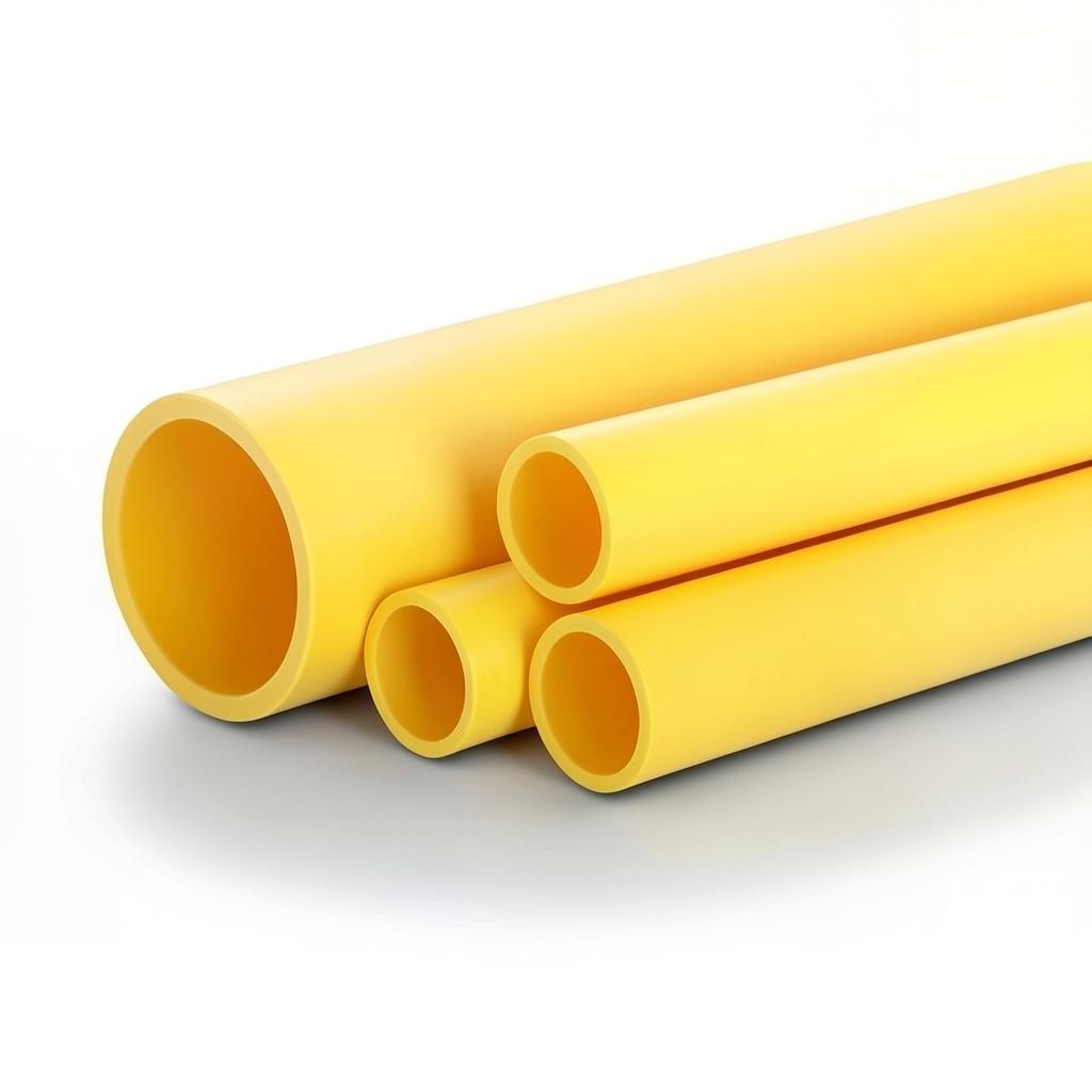 أنابيب HDPE PE 80 ضغط 8 بار قطر 400 مم سمك 36.4 مم لون أصفر