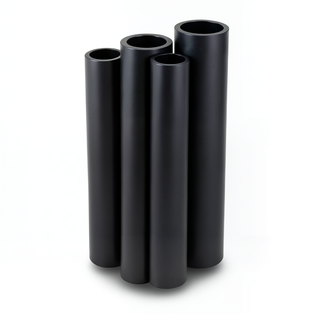 أنابيب HDPE PE 100 ضغط 10 بار قطر خارجي 400 مم سمك 36.4 مم لون أسود
