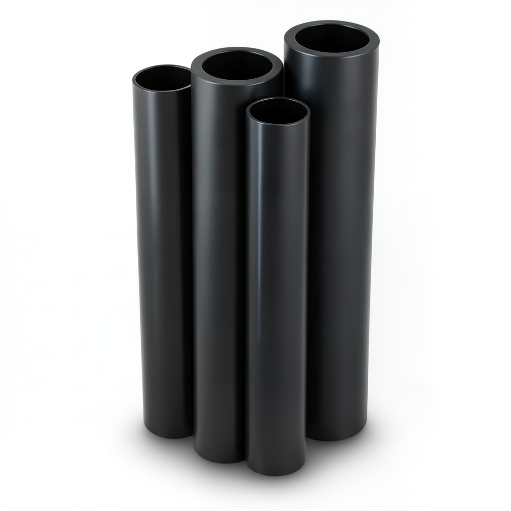 أنابيب HDPE PE 80 ضغط 8 بار قطر 400 مم سمك 36.4 مم لون أسود