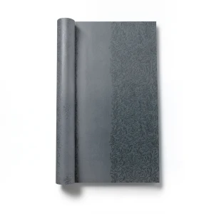 Leaf-Patterned Wallpaper Vinyl Cover 15.6m x 106cm Dark Gray