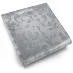 Leaf-Patterned Wallpaper Vinyl Cover 15.6m x 106cm Gray