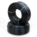 أنابيب HDPE PE 100 ضغط 6 بار قطر خارجي 90 مم سمك 3.5 مم لون أسود