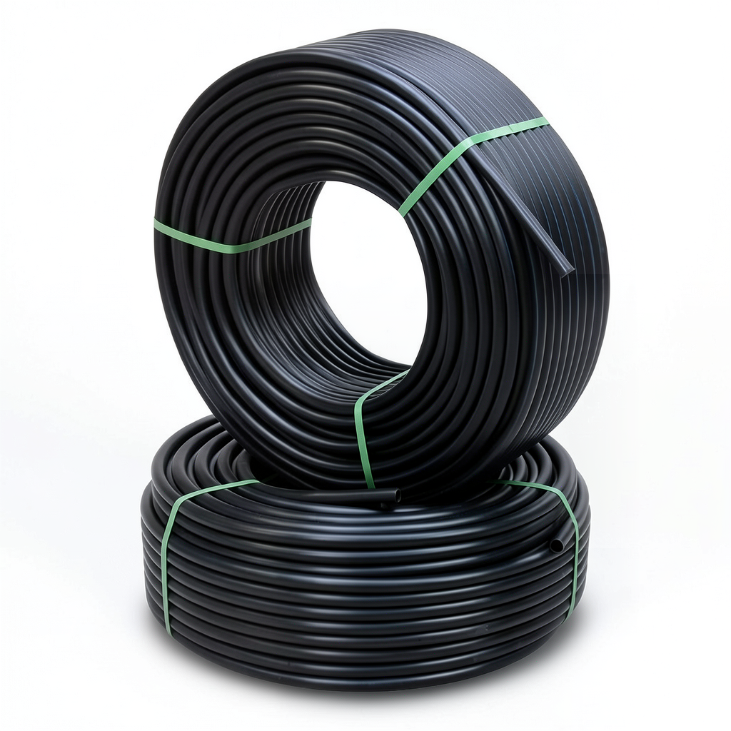 أنابيب HDPE PE 100 ضغط 6 بار قطر خارجي 90 مم سمك 3.5 مم لون أسود