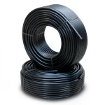 أنابيب HDPE PE 100 ضغط 6 بار قطر خارجي 110 مم سمك 4.2 مم لون أسود