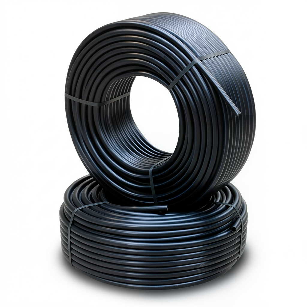 أنابيب HDPE PE 100 ضغط 6 بار قطر خارجي 110 مم سمك 4.2 مم لون أسود