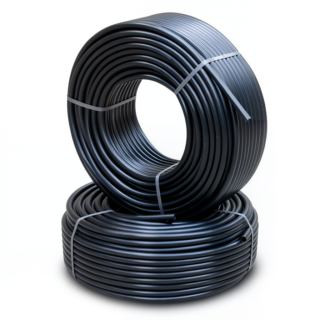 أنابيب HDPE PE 100 ضغط 6 بار قطر خارجي 90 مم سمك 3.5 مم لون أسود
