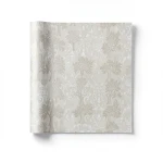 Tree-Patterned Wallpaper Vinyl Cover 15.6m x 106cm Pale Brown White