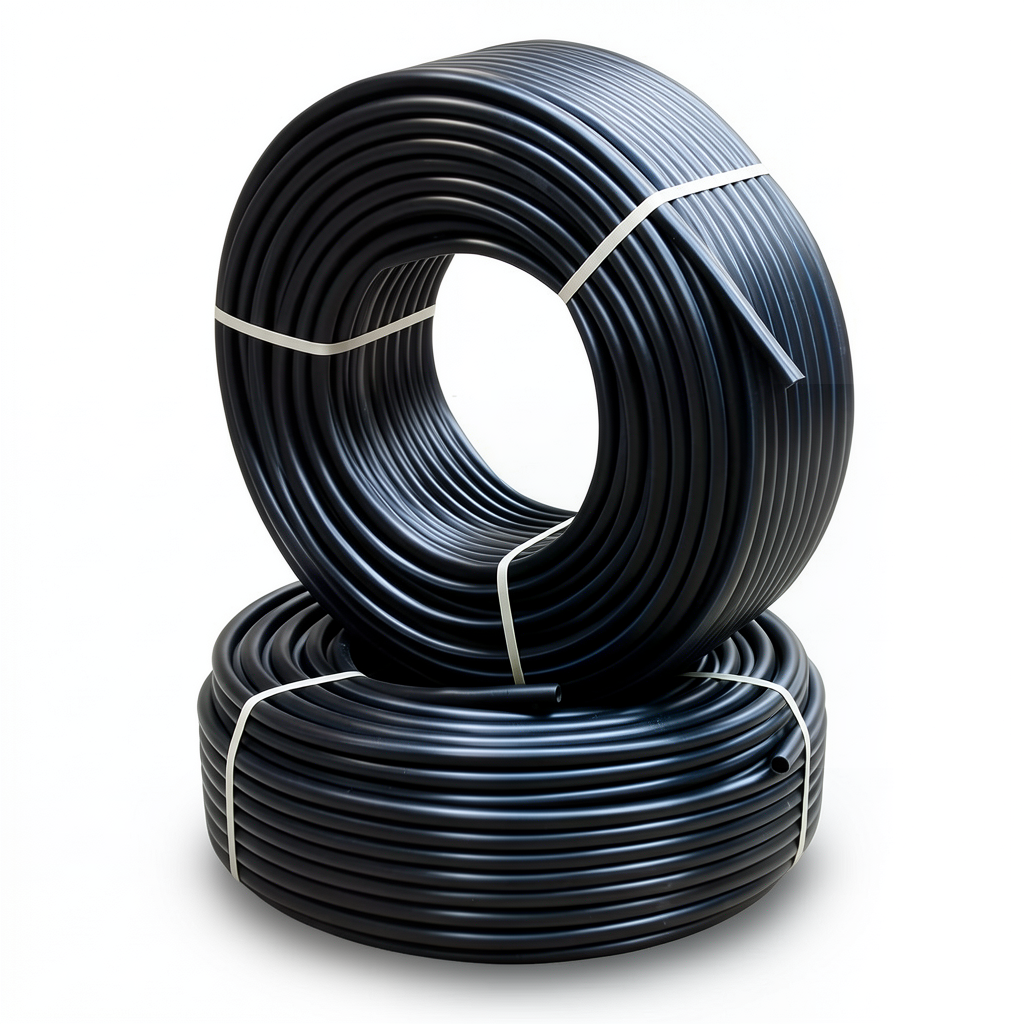 أنابيب HDPE PE 100 ضغط 6 بار قطر خارجي 140 مم سمك 5.4 مم لون أسود
