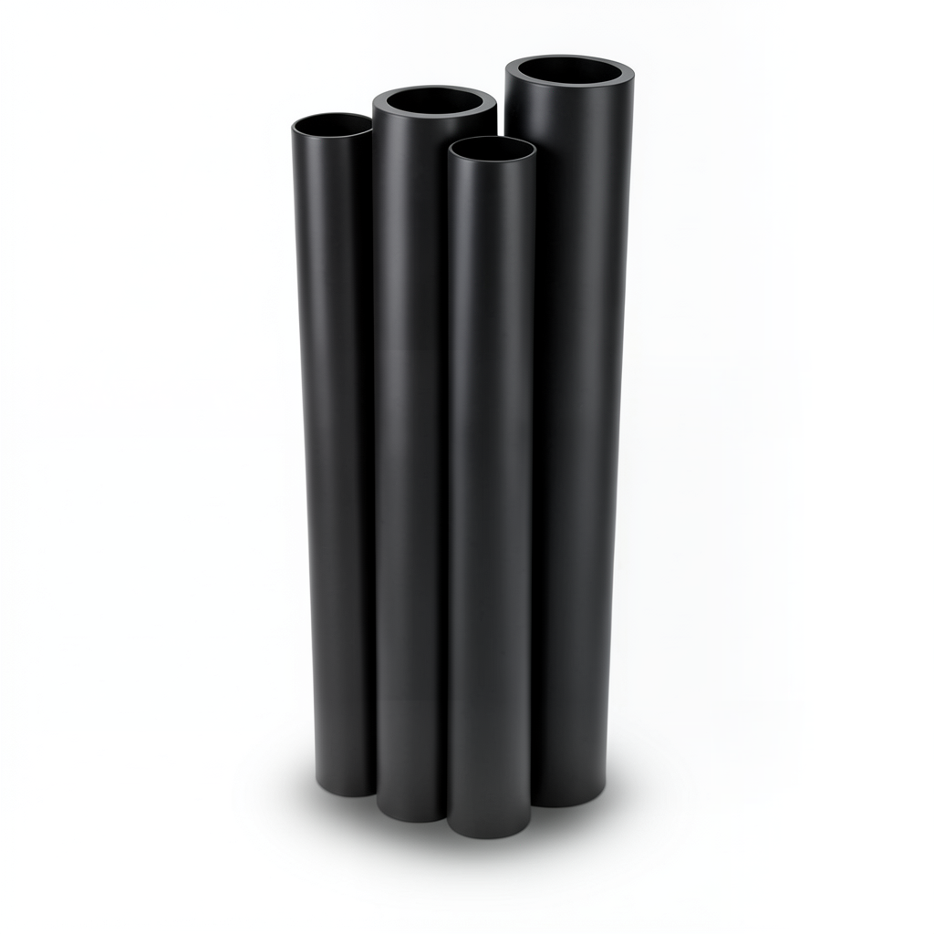 أنابيب HDPE PE 100 ضغط 6 بار قطر خارجي 180 مم سمك 6.9 مم لون أسود
