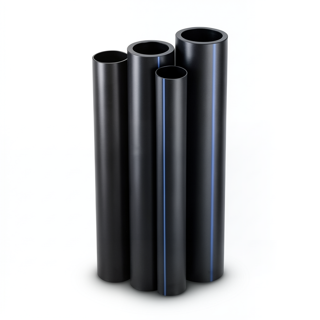 HDPE Pipes PE 100 Pressure 6 Bar Outer Diameter 710 mm Thickness 27.2 mm Black