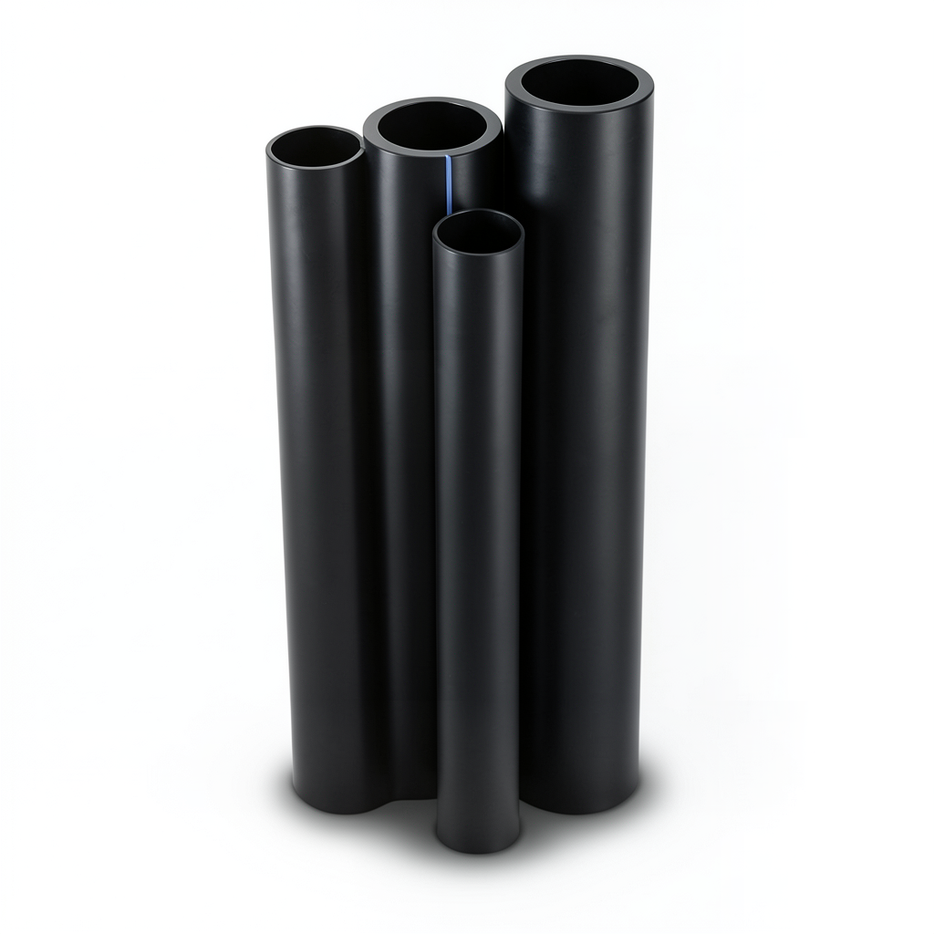 أنابيب HDPE PE 100 ضغط 4 بار قطر خارجي 315 مم سمك 7.7 مم لون أسود