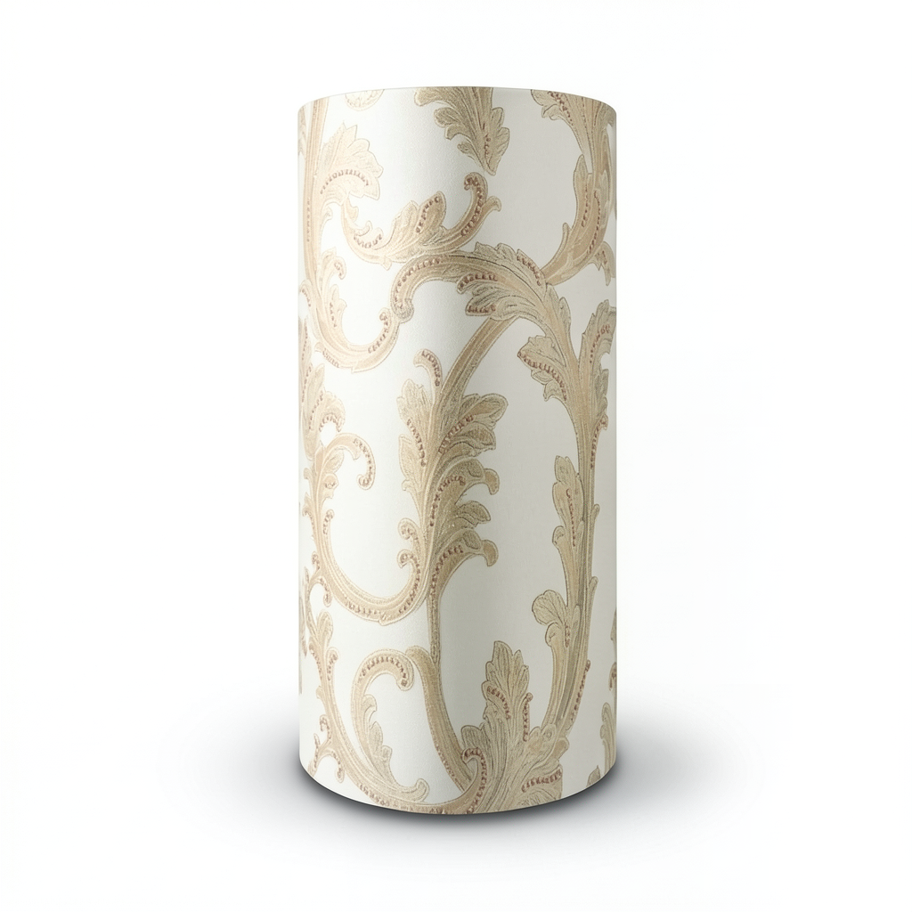 Italian Wallpaper 10m x 0.73m Light Beige, Model 24116