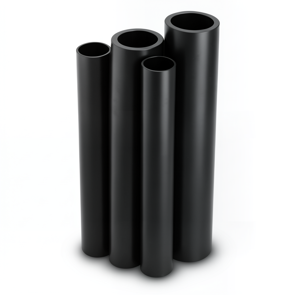 أنابيب HDPE PE 100 ضغط 4 بار قطر خارجي 560 مم سمك 13.7 مم لون أسود
