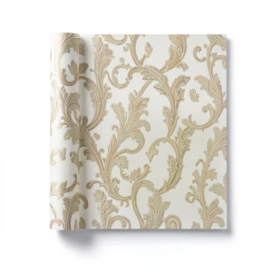 Italian Wallpaper 10m x 0.73m Light Beige, Model 24116