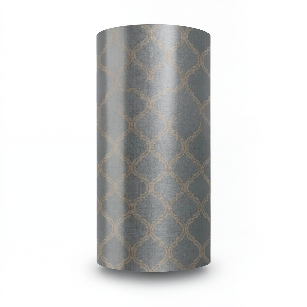 Modern Wallpaper 15.6m×106cm Gray with Brown Lines