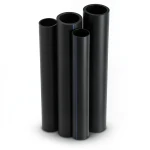 أنابيب HDPE PE 100 ضغط اسمي 6 بار قطر خارجي 560 مم سمك 21.4 مم أسود
