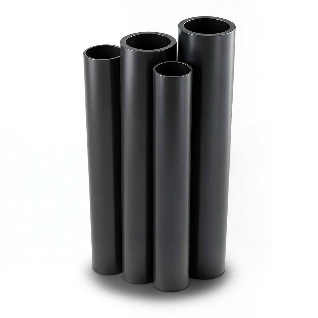Al-Rajhi HDPE Pipes PE 100 6 Bar Pressure 630 mm Diameter 24.1 mm Thickness Black