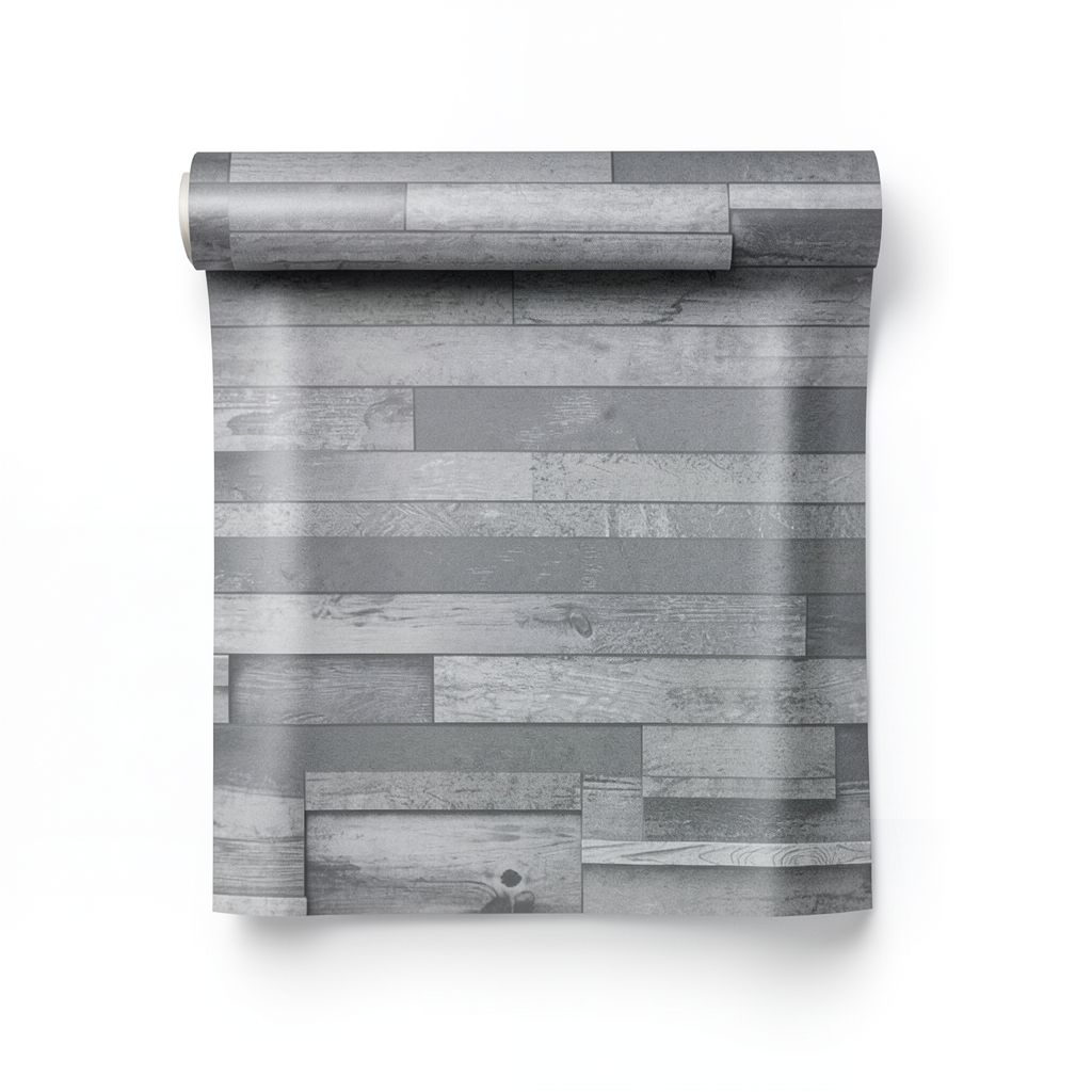 Modern Wallpaper 15.6m×100cm Gray Color, Model 714-3