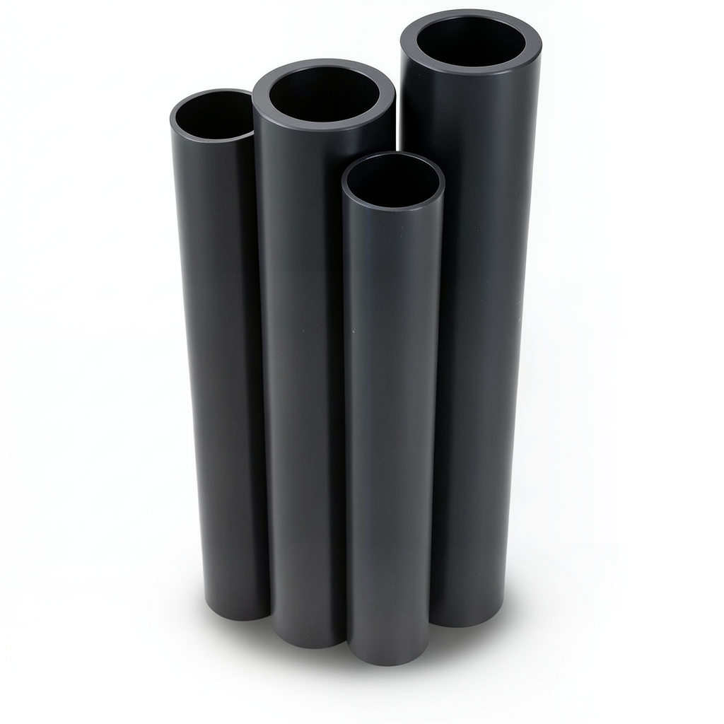 أنابيب HDPE PE 100 ضغط 4 بار قطر خارجي 315 مم سمك 7.7 مم لون أسود